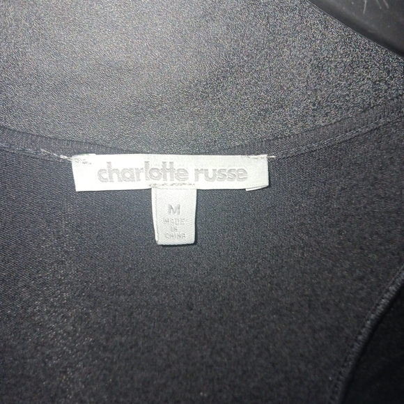 NEW Charlotte Russe Women Black sequined tank tee top - Picture 5 of 10